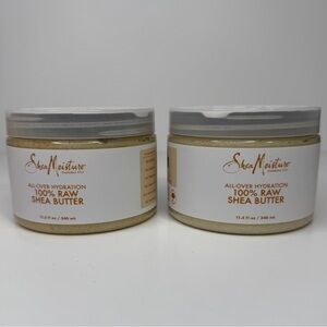 2 Shea Moisture 100% Raw Shea Butter